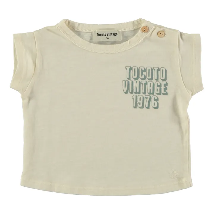 Tocoto Vintage T-Shirt Baby Vintage 1976 Coton Bio | Ecru