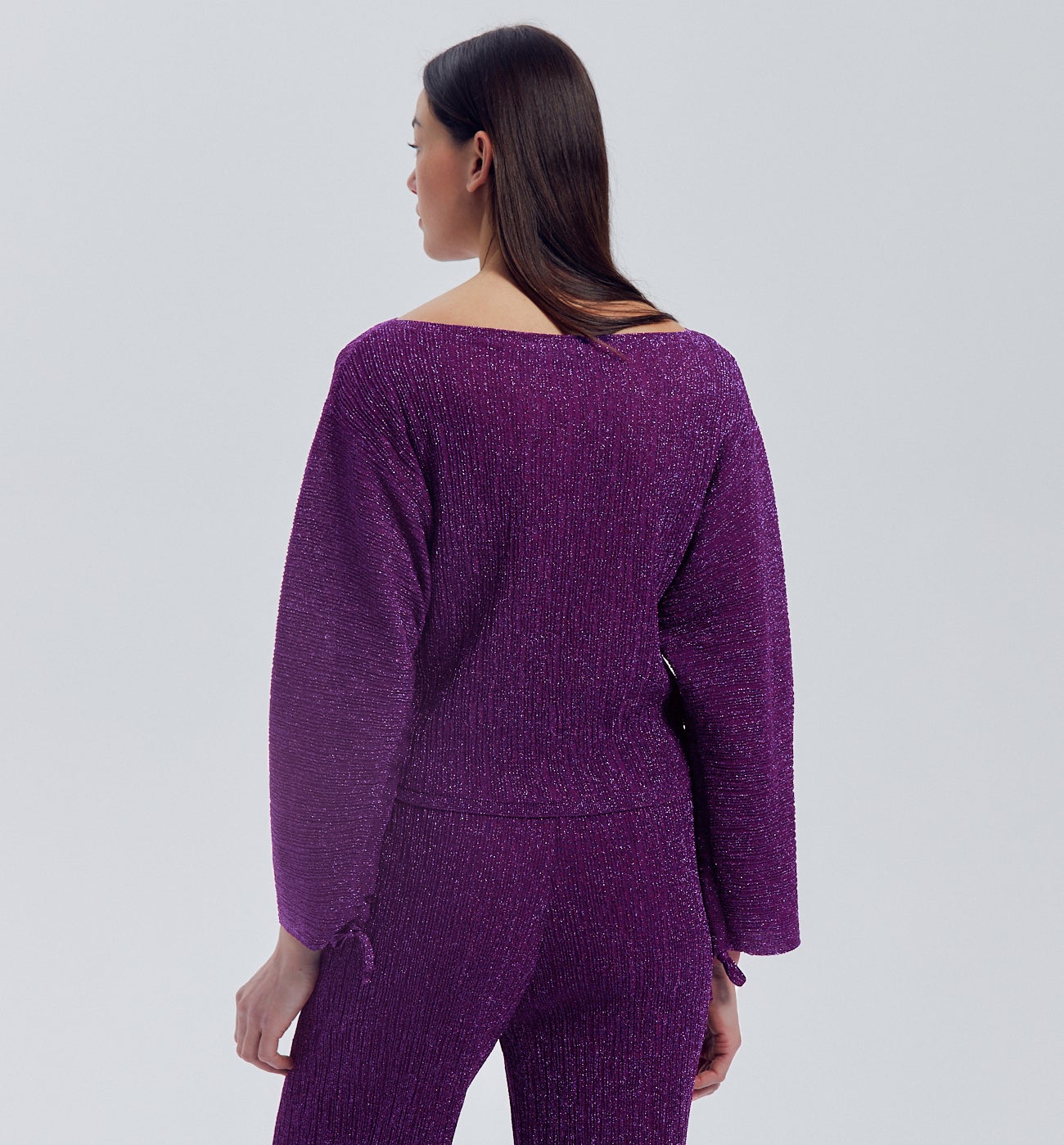 Pull fin à paillettes Femme - Violet