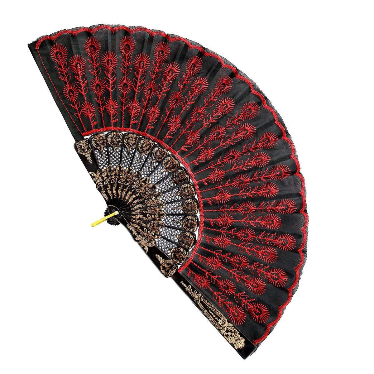 Spaanse Waaier Rood Zwart