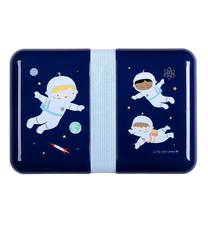 A Little Lovely Company Brotdose - Astronaut - Blau