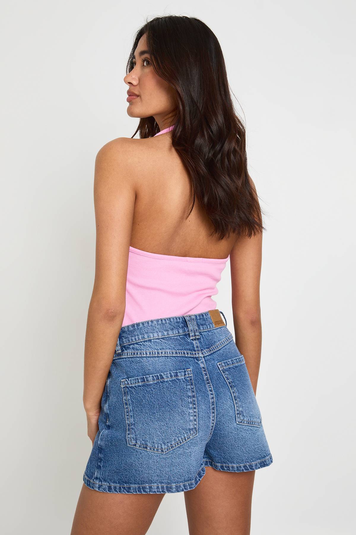 boohoo Jupe-short En Denim Petite