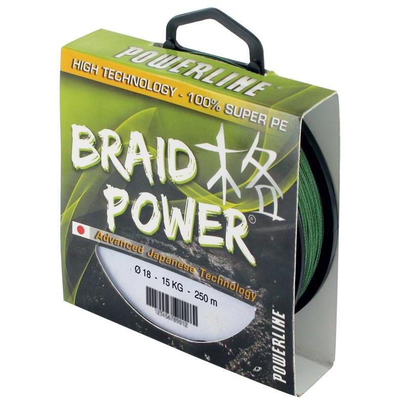 Tresse Powerline Braid Power - Vert - 1000M