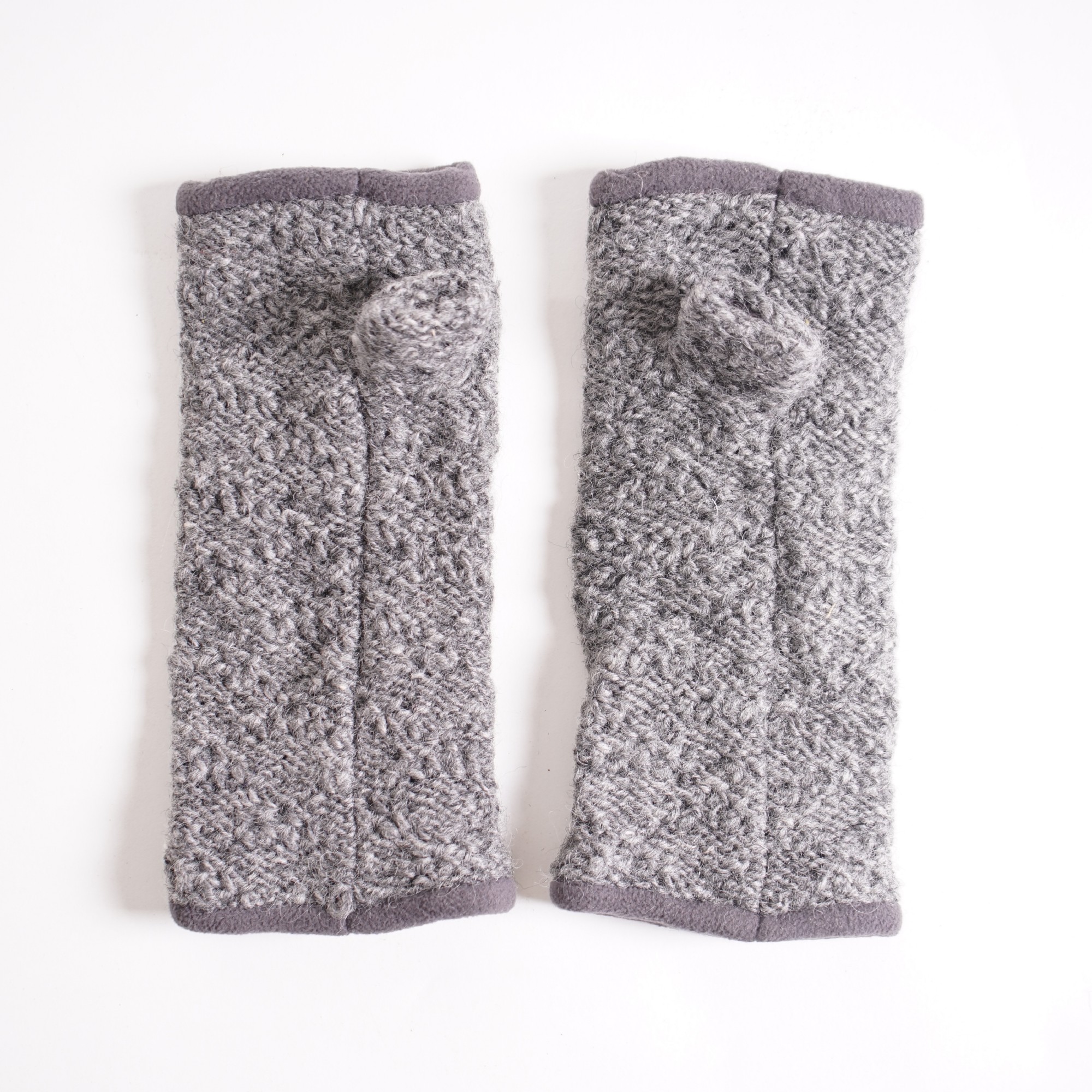 Pulswärmer grau, handgestrickt in Nepal günstig bestellen