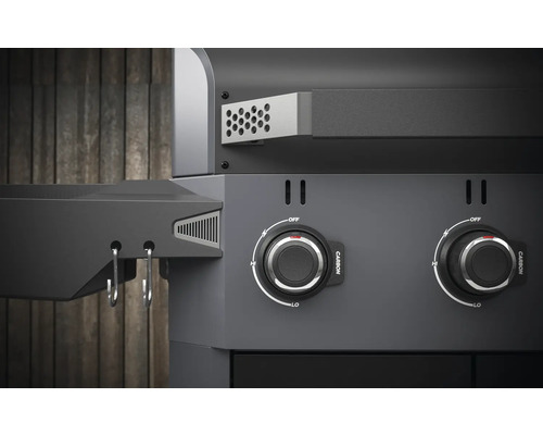 Tenneker® Carbon TG-3 U Gasgrill met 3 branders + zijbrander, gietijzeren rooster, zwart