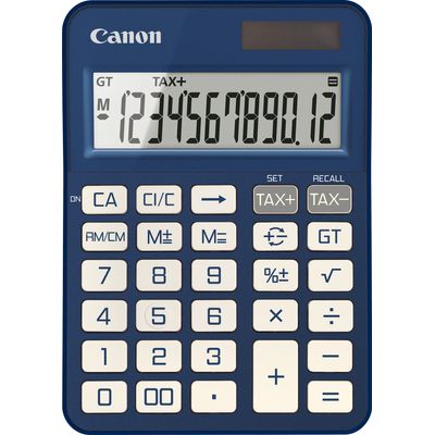 Calculatrice de bureau Canon KS-125KB - 12 chiffres - alimentation batterie et solaire - bleu