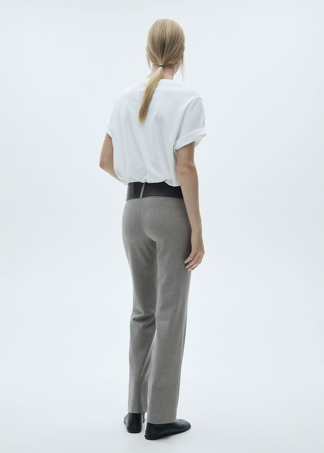 MANGO Belt straight-fit trousers 92