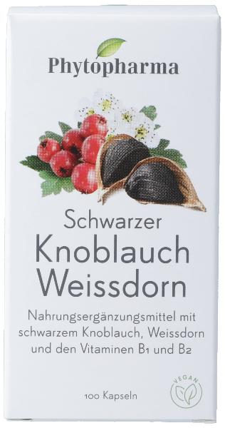 PHYTOPHARMA Schwarzer Knoblauch Weissdorn Kaps Ds 100 Stk