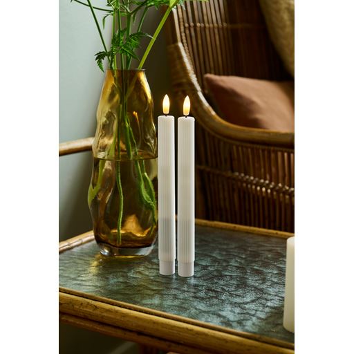 Sirius Smilla Genopladelig Krone 2-pak LED Lys, Hvid, 25 cm