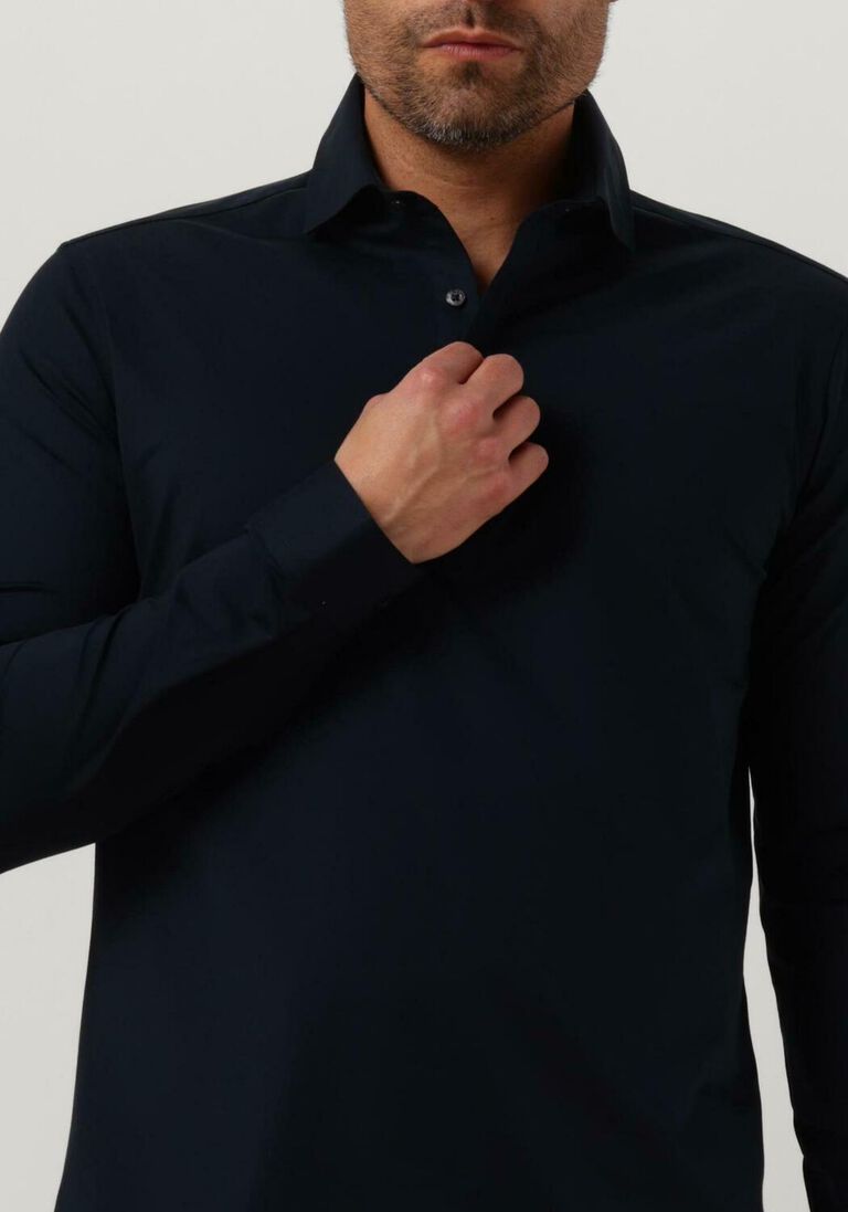 GENTI donkerblauwe genti klassiek overhemd s7096-1175