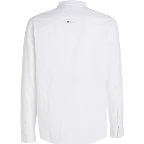 Tommy Jeans - CAMISA LINO HOMBRE BLEND DM0DM18962 Blanco