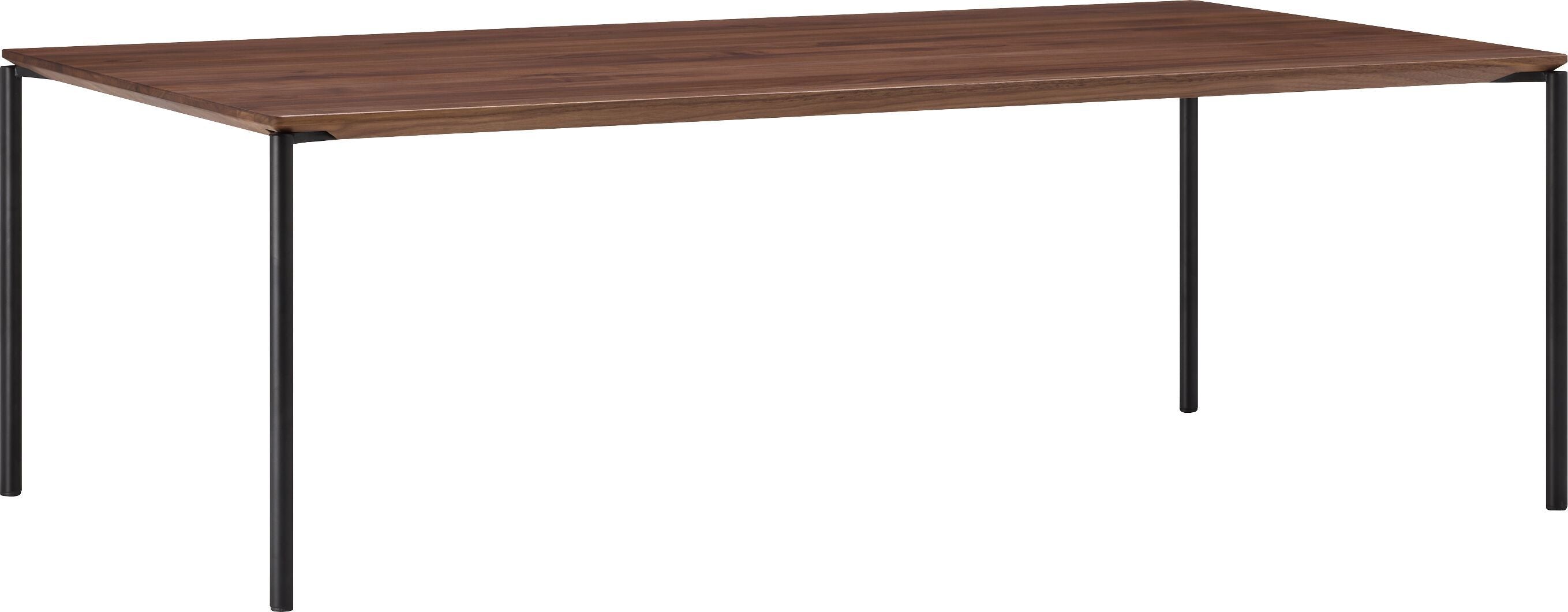 BAO Salontisch - Nussbaum massiv / schwarz / B: 120.0 cm x T: 70.0 cm x H: 40.0 cm