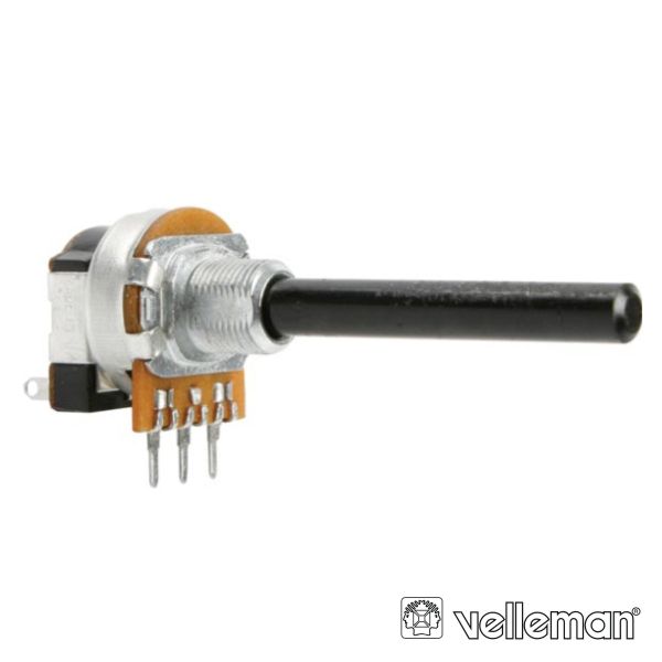 Potenciómetro Rotativo 100k 24mm Logarítmico C/ Int. PTR100KB24CN