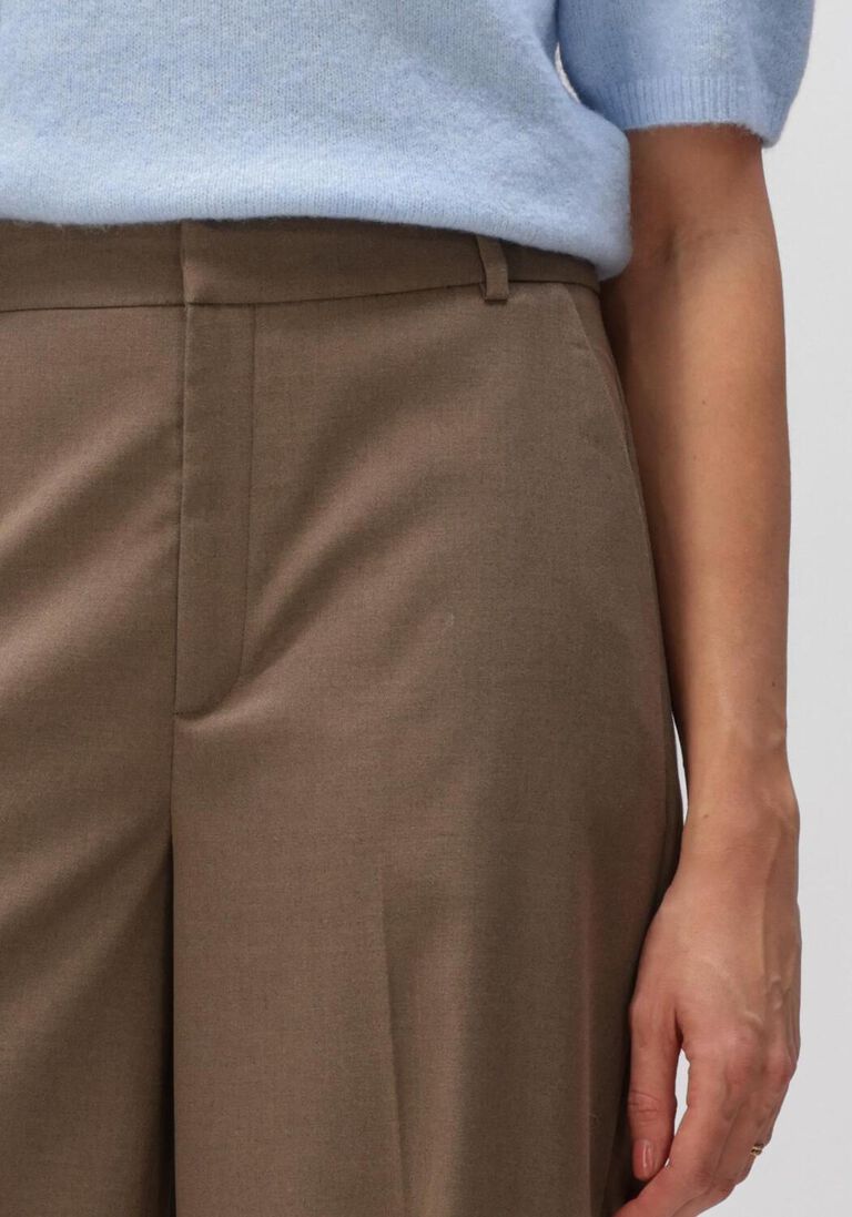 taupe gestuz wijde broek gzpaula mw straight pants
