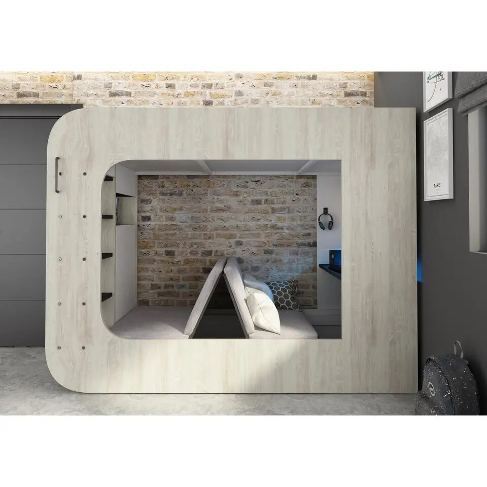 Hoogslaper Graham met gamebureau 90x200cm - den