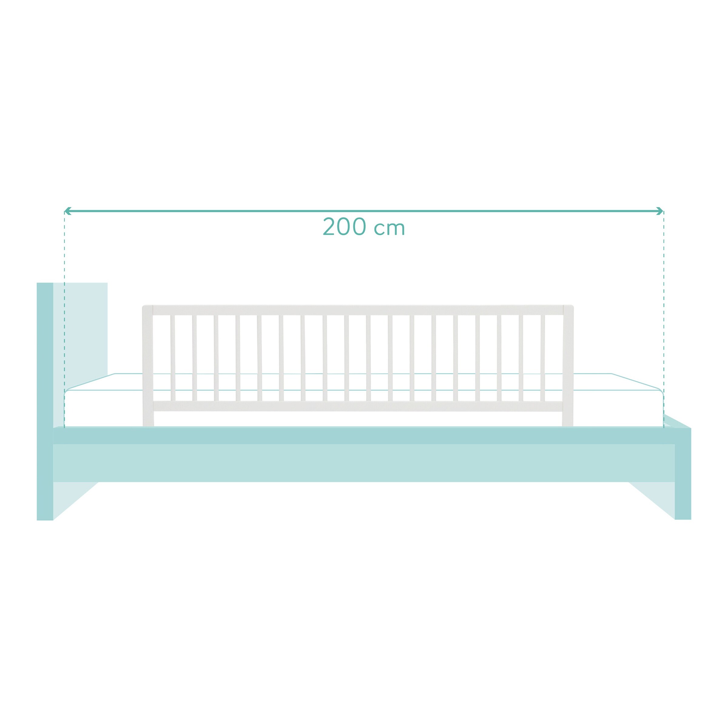 Fillikid Bettgitter Lilly 140x45 cm weiß