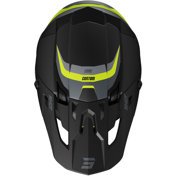 Shot - Casque Core Custom Noir / Gris / Jaune fluo