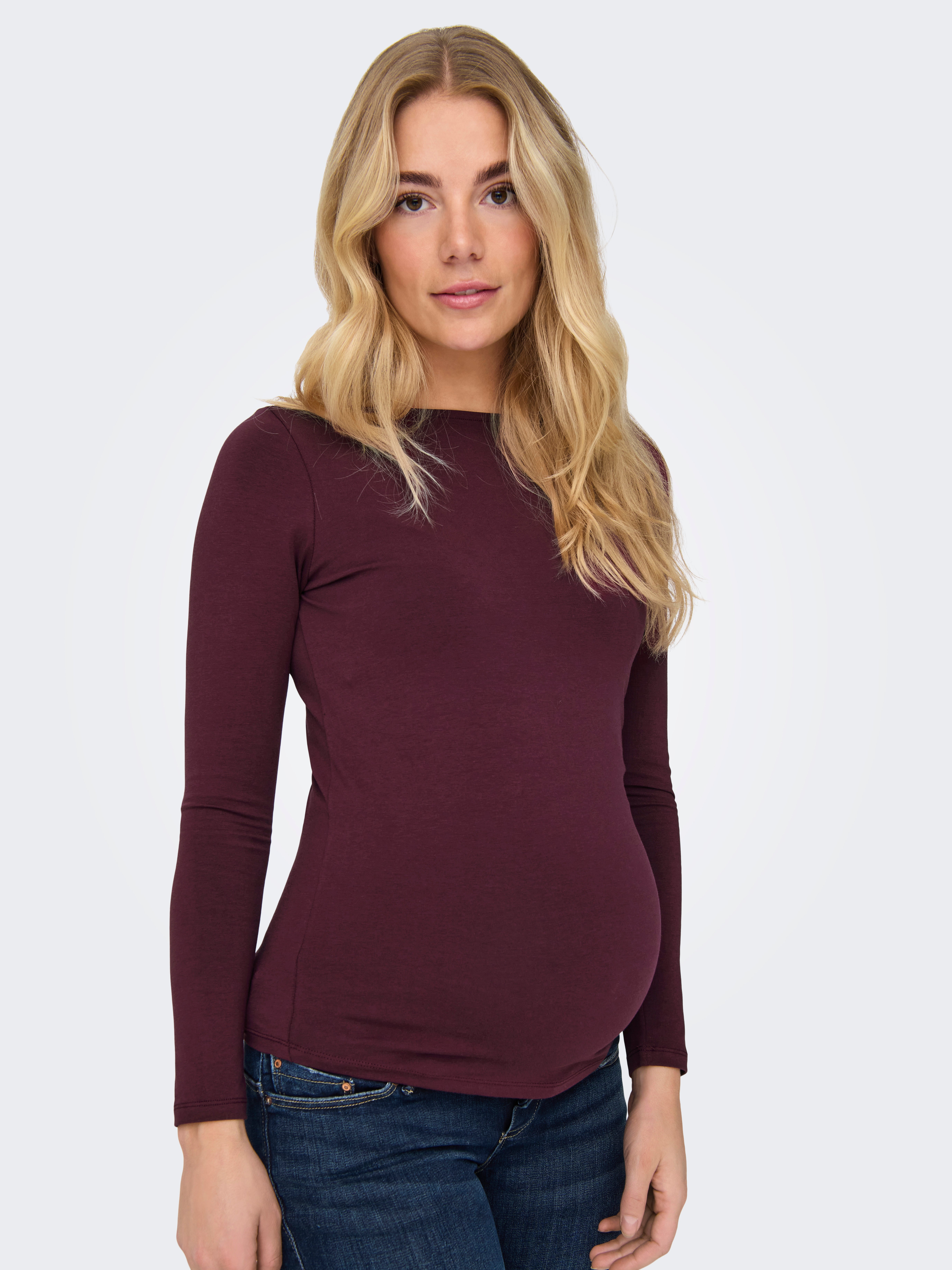 OLMLIVE Top Burgundy