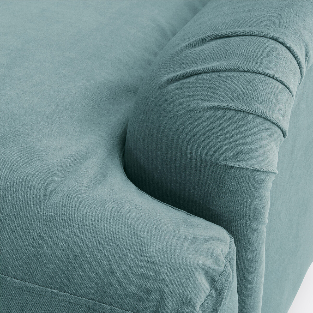 LA REDOUTE INTERIEURS<br>Poltrona de veludo, Meio-dia