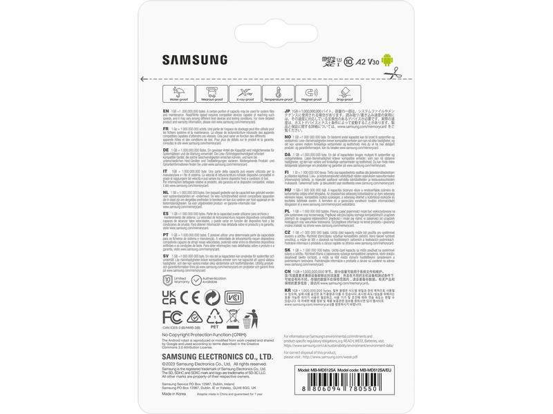 Samsung microSDXC-Karte Pro Plus 512 GB Speicherkarte mit 512 GB Speicherkapazität
