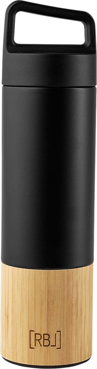 Rebel Outdoor Isolierflasche mit Teesieb 530 ml bambus schwarz