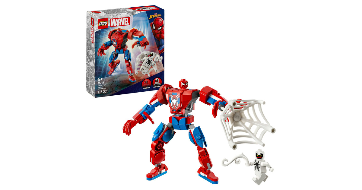 LEGOMarvel Super Heroes - Spider-Man mecha vs. Anti-Venom Constructiespeelgoed  (76308)
