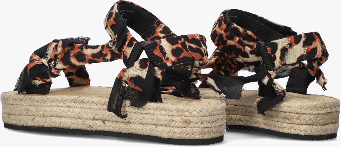 beige arizona love platte sandalen trekky raffia