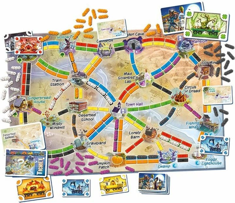 Ticket to Ride - Spookstad - Bordspel - Multicolor - Karton