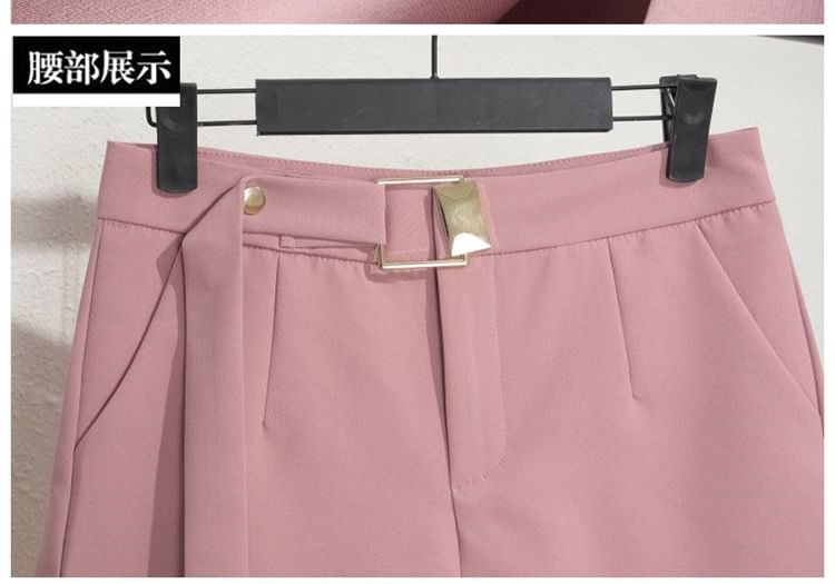 Triplgold - Effen shorts met hoge taille