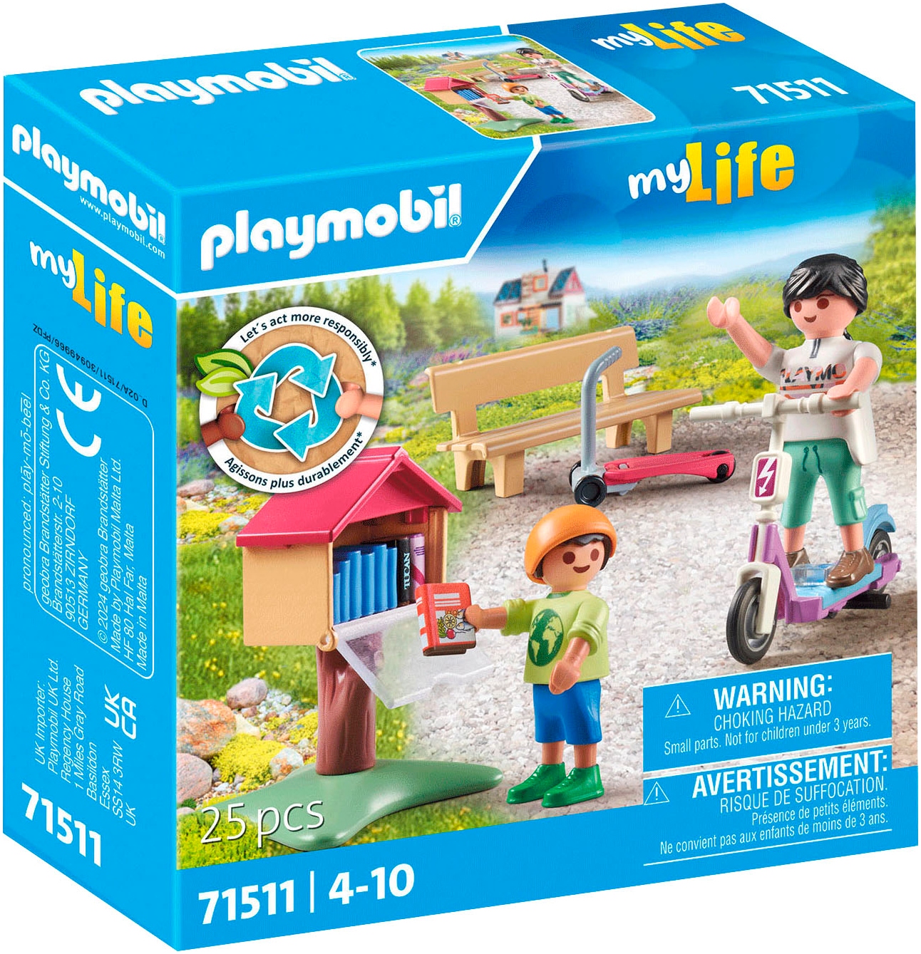 Playmobil® Konstruktions-Spielset »Büchertausch für Leseratten (71511), My Life« Made in Europe