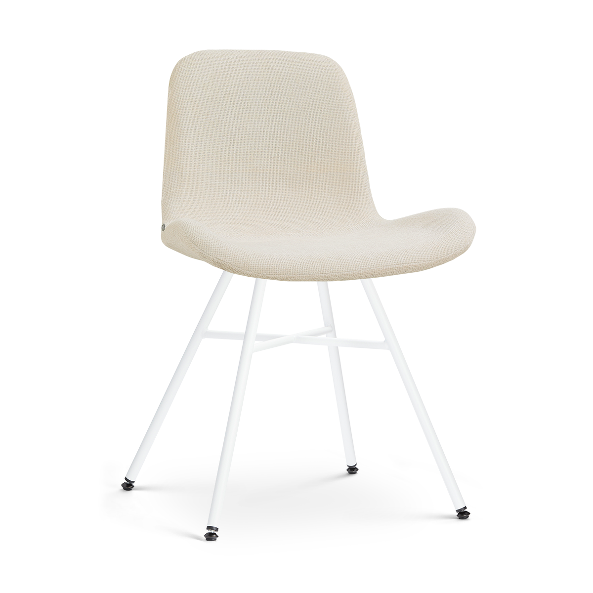 Eetkamerstoel Noa-Fé wit onderstel cottonbeige