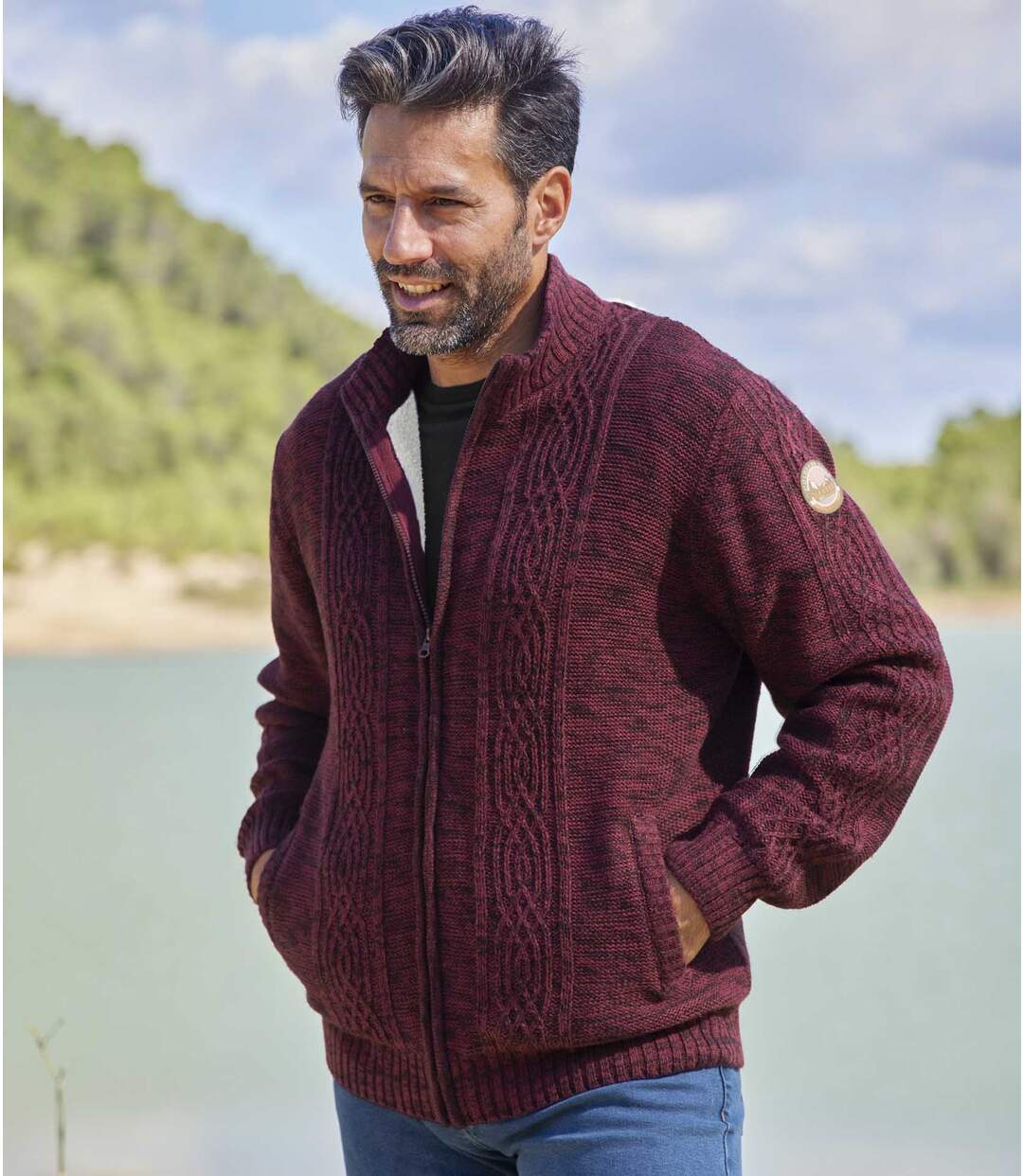 Blouson Tricot Doublé Sherpa