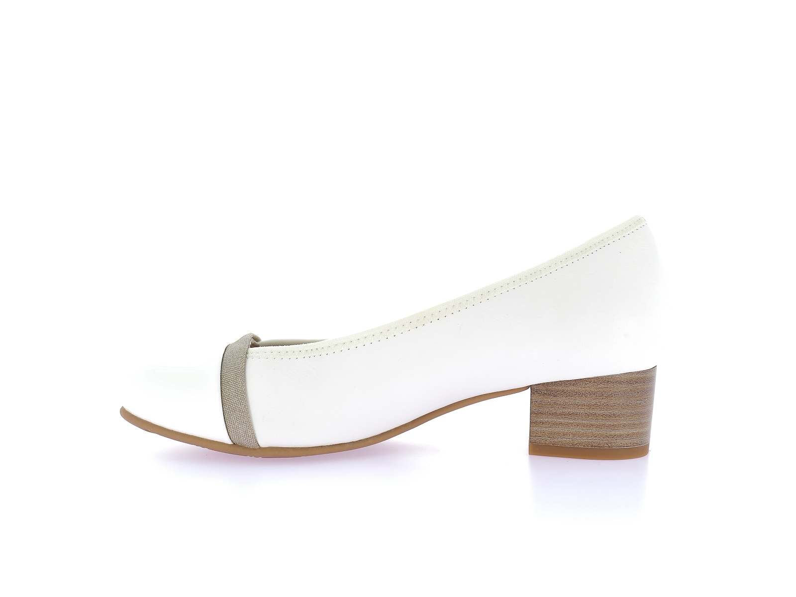 Jana  shoes-22367 Matières combinées Blanc-Or