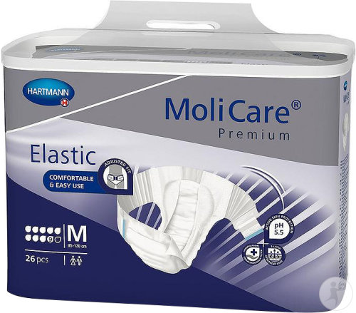 Molicare Premium Elastic Slip 9 Gouttes Taille M Incontinence Très Sévère 26 Pièces