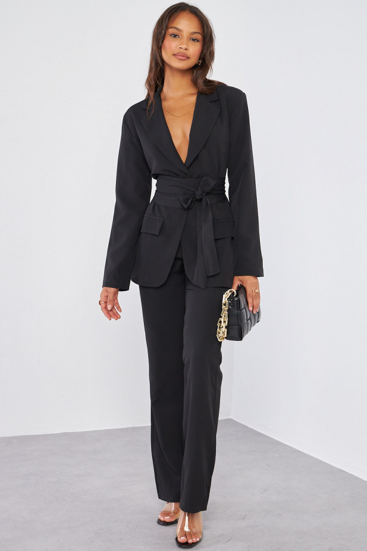 Ensemble 2 pièces blazer + pantalon tailleur noir