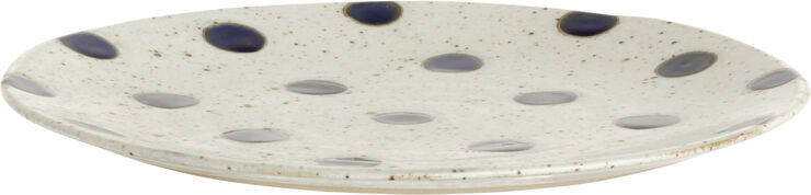 Nordal GRAINY dot plate, S, sand/dark blue