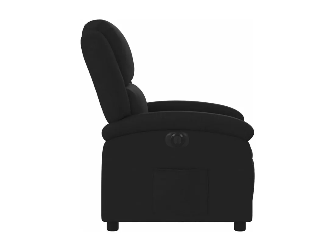 Fauteuil inclinable électrique Noir Tissu