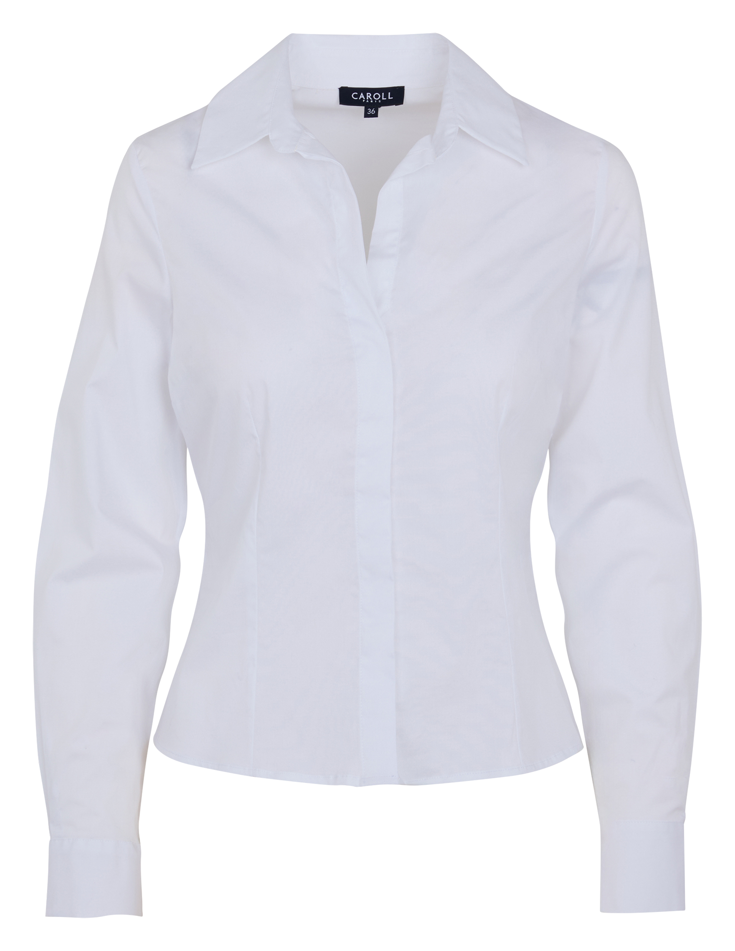 CSENSUEL - Col classique en coton mélangé | Blanc