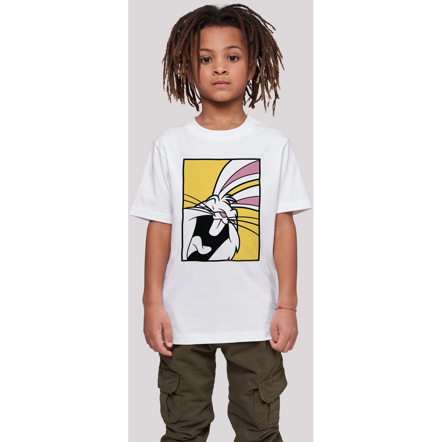 F4NT4STIC T-Shirt Looney Tunes Bugs Bunny Laughing weiß