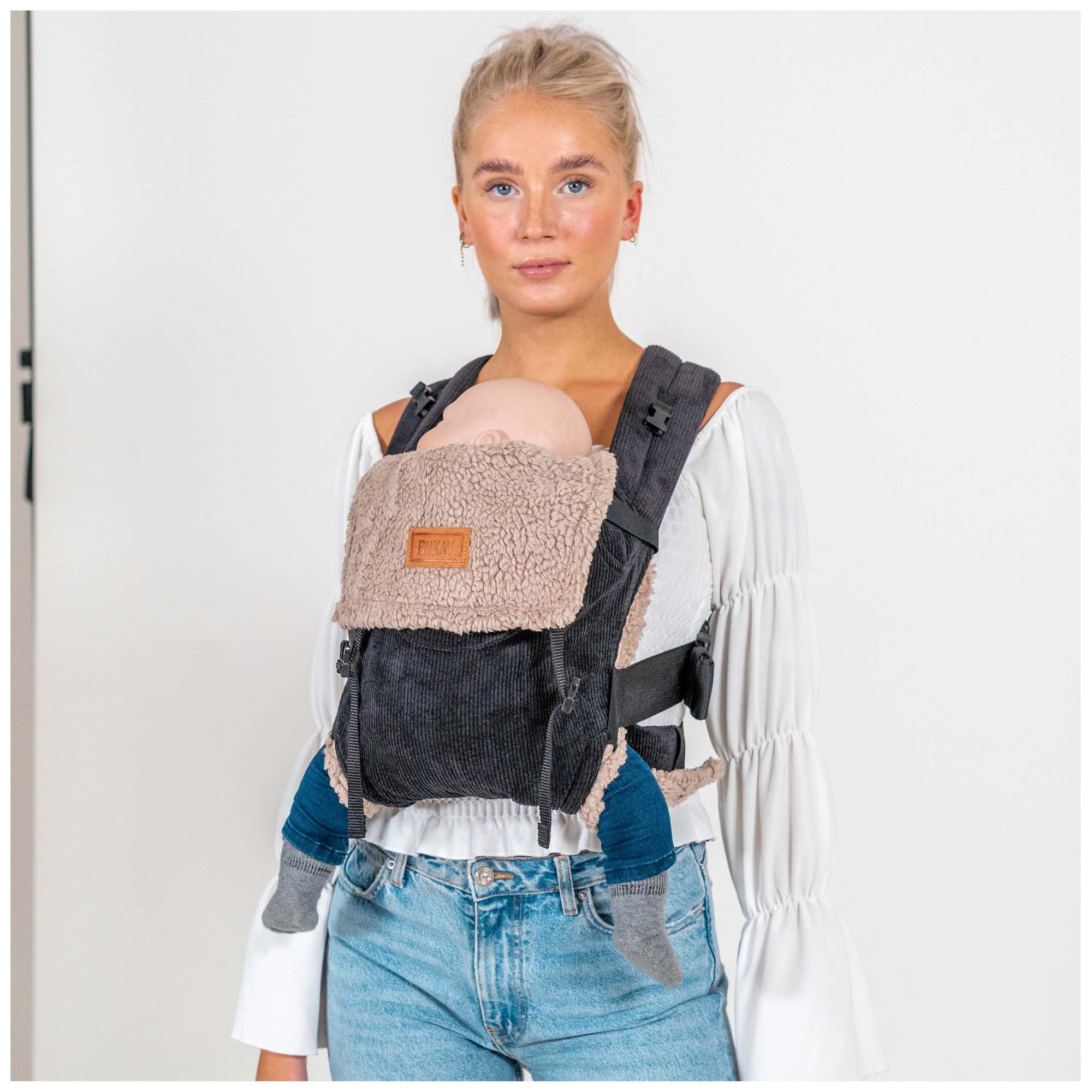 ByKay inlay winter teddy Taupebrown