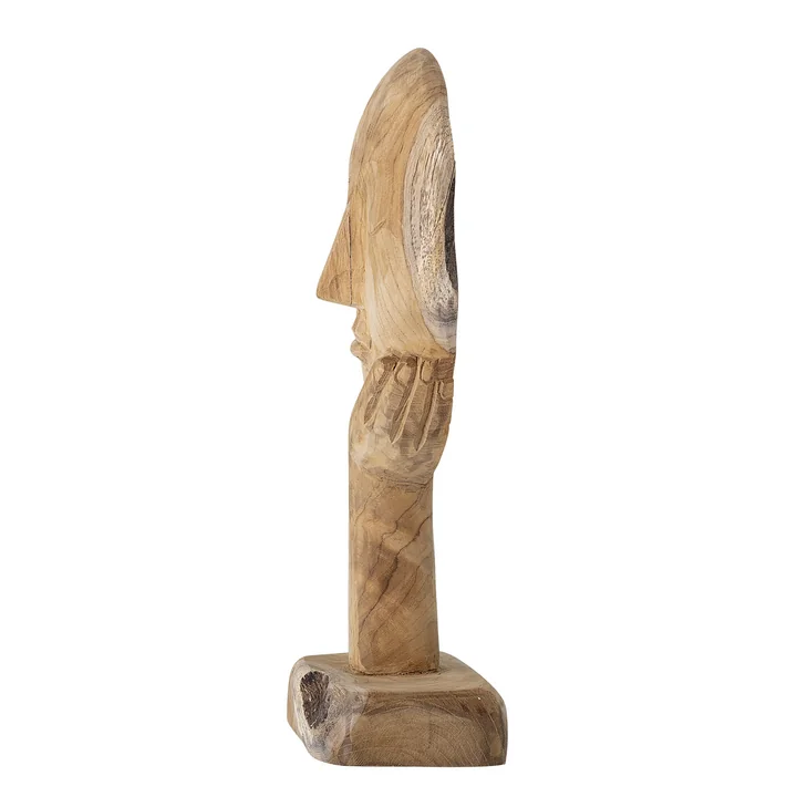 Bloomingville - Kopf Skulptur abstrakt H 22 cm, Beton weiss