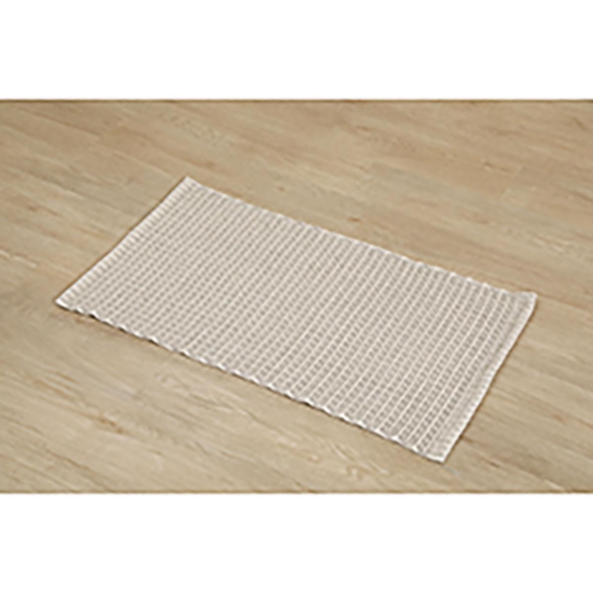 TAPIS MIMETISME POLYESTER COTON TRESSE 50X90CM BEIGE