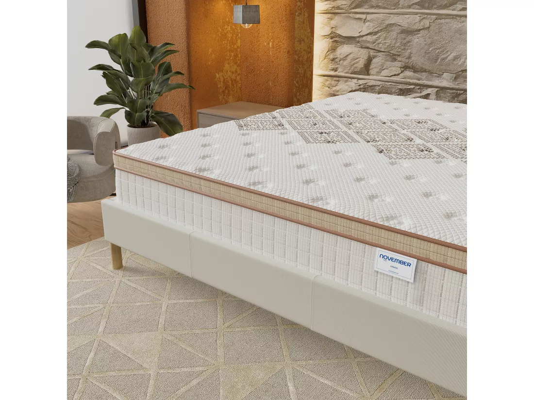 Matelas 140x190cm - Hybride - Ressorts ensachés + Mousse haute résilience - Ép. 28cm