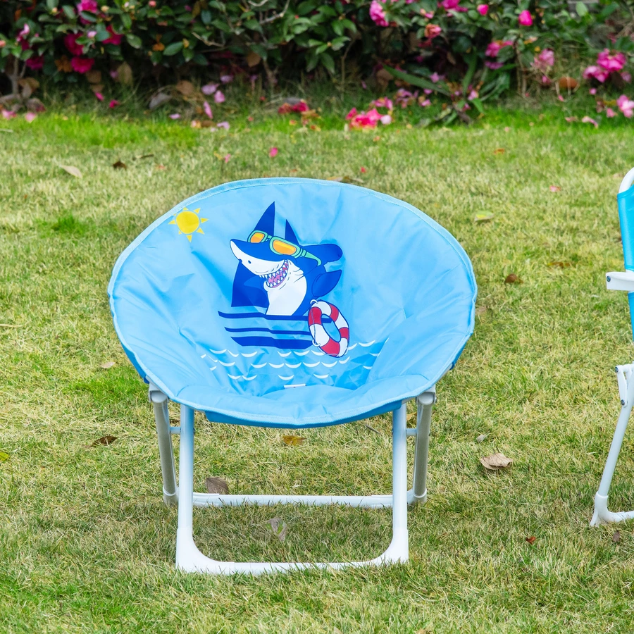 HOMCOM Campingstuhl mit Faltbarkeitsfunktion blau