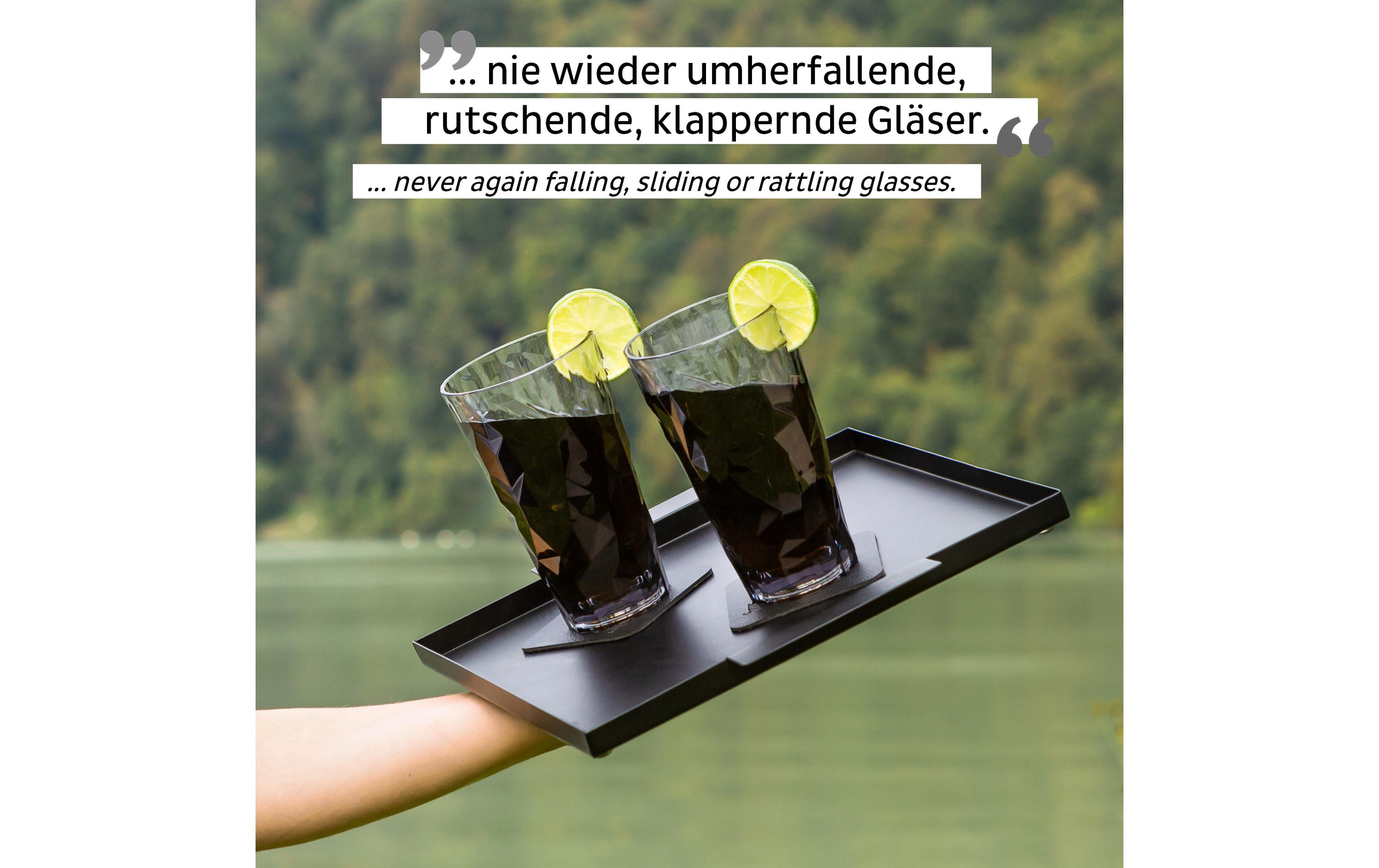 Magnet-Kunststoffgläser Longdrink GrauLongdrinkgläser-Set