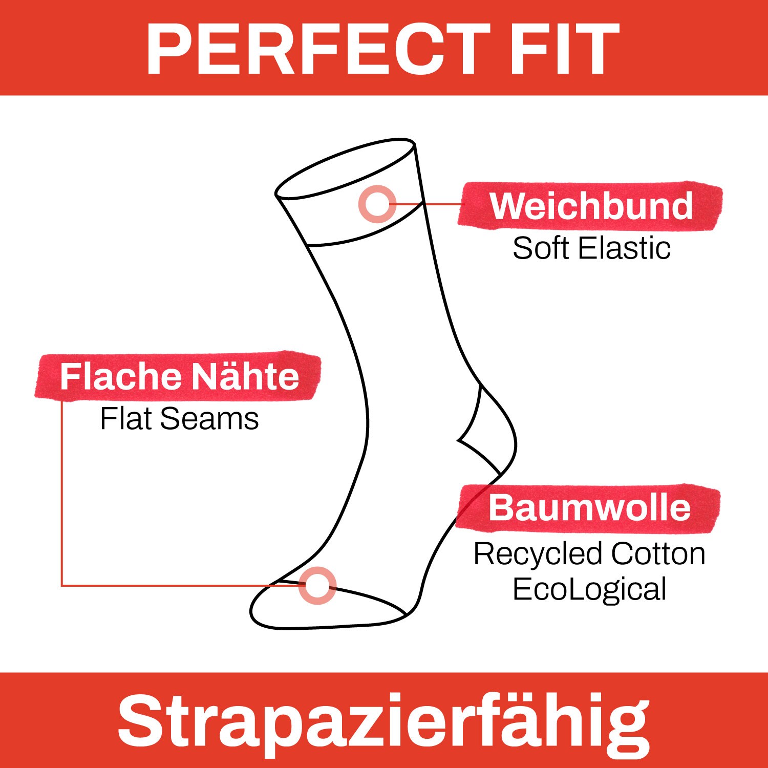 Chili Lifestyle Damen Socken Streifen 10 Paar Baumwolle Weichbund