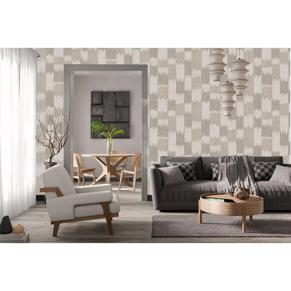 Dutch Wallcoverings Vliesbehang Renaissance textured loom - beige - 10m x 53cm
