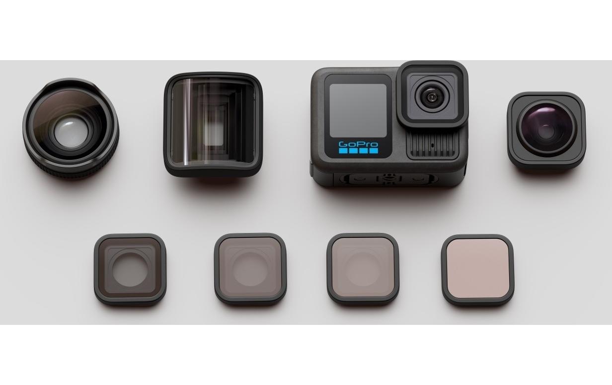 Actionkamera HERO13 Black Lens Bundle<br>Action Cam mit Ultraweitwinkel-, Makro- und anamorphotischem Objektiv