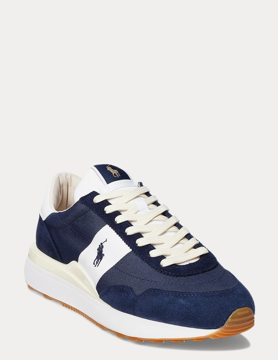 ralph lauren Baskets Homme Train 89 Bleu Marine/Blanc