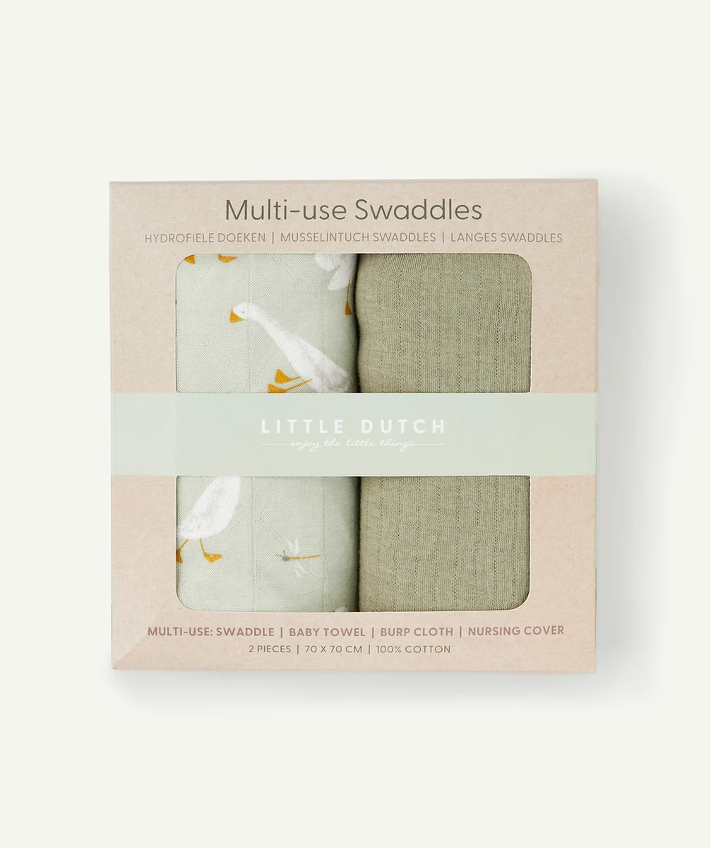 LITTLE DUTCHLANGES EN COTON LITTLE GOOSE PURE OLIVE