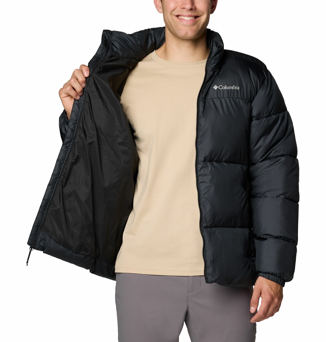 COLUMBIA<br>Jaqueta de plumas com zíper e efeito acolchoado